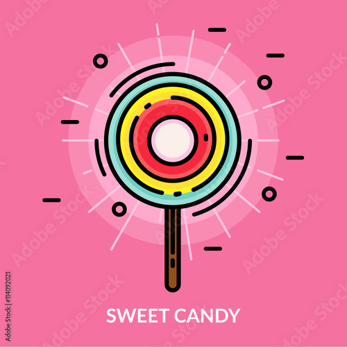 Sweet Candy Flat Poster