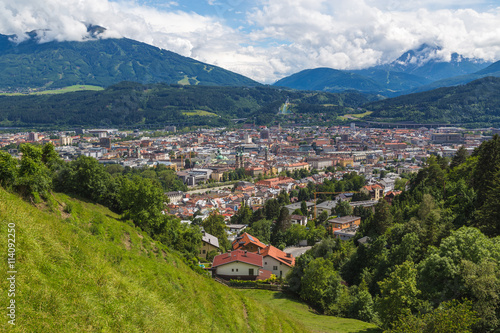 High angle of the Innsbruck Skyline