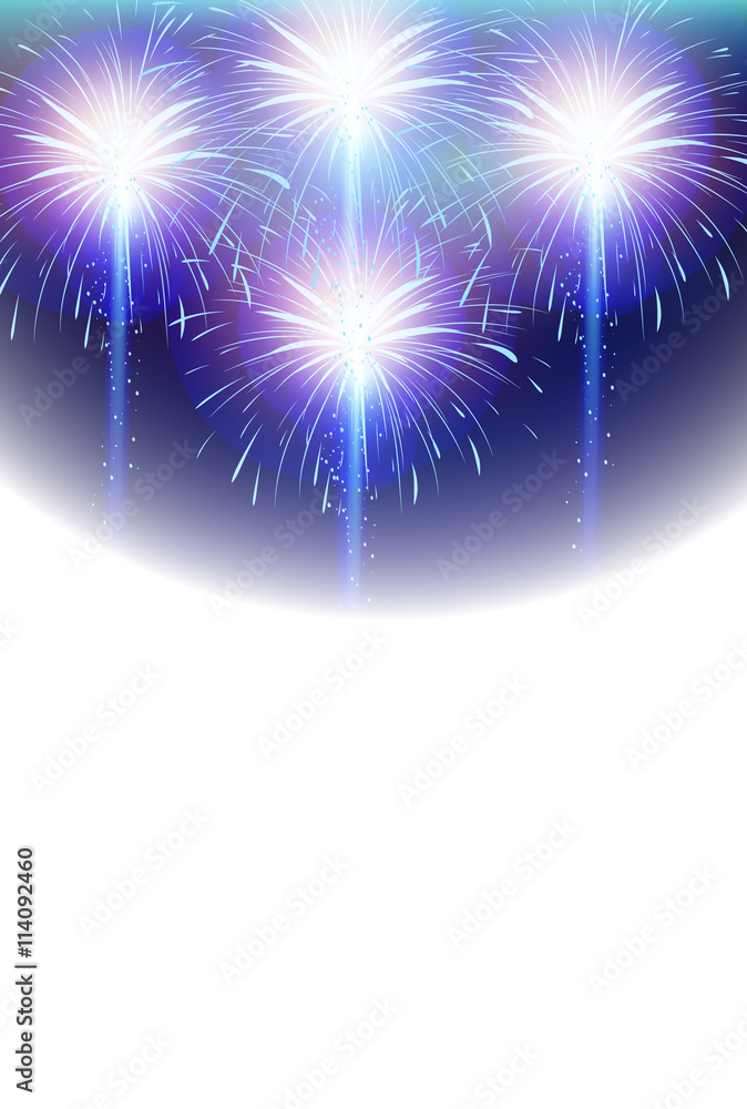 Fototapeta premium 花火 夏 風景 背景