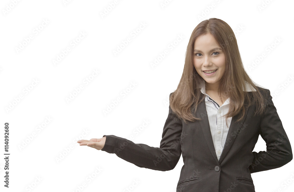 Beautiful Business Woman Fashion Model in suit on white isolated Beautiful Business Woman Fashion Model in suit on white isolated