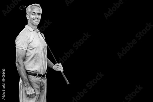 View of a man playing golf 