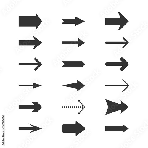 Vector arrows set 