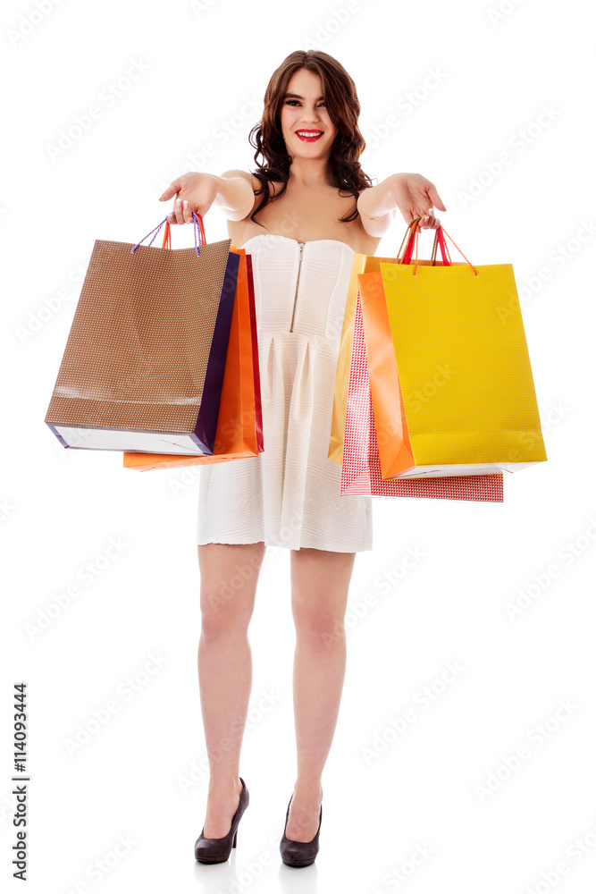 Beautiful woman with a shopping bags Beautiful woman with a shopping bags