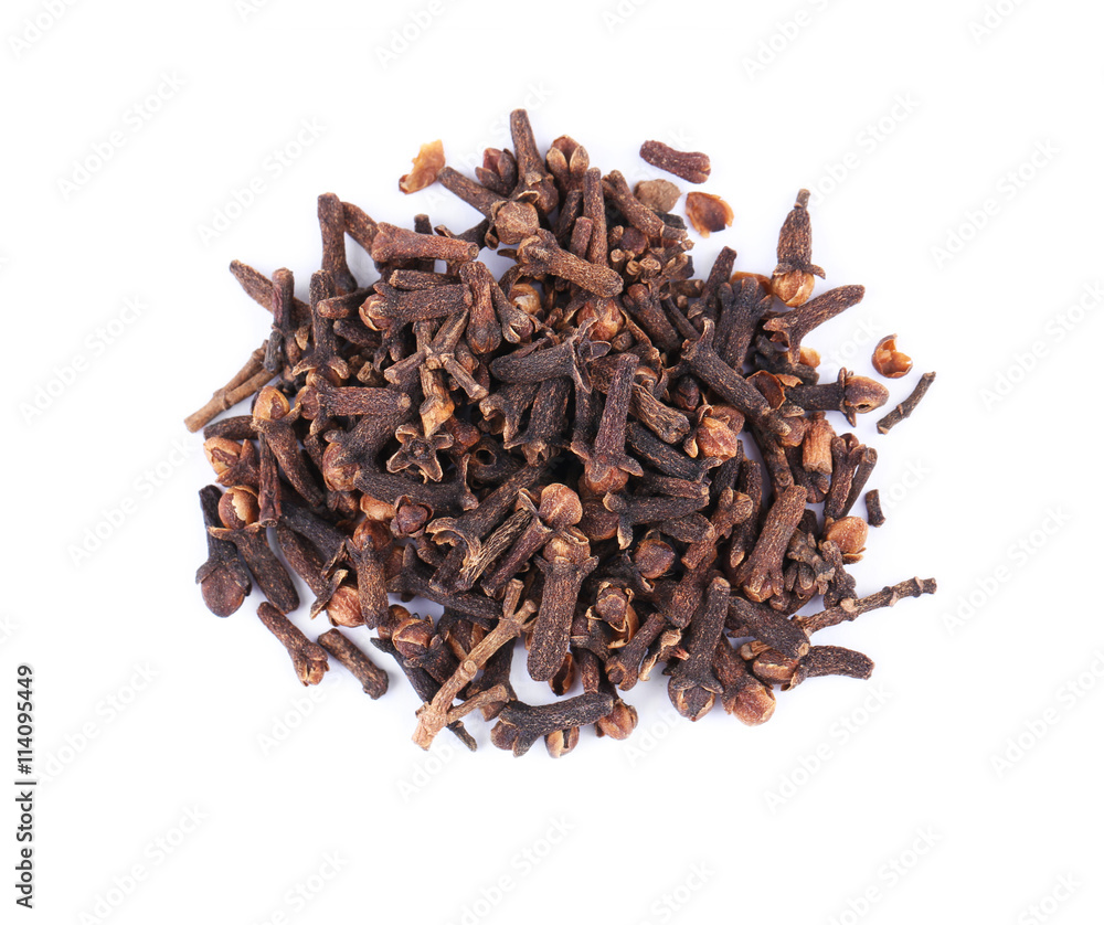 Cloves spice isolated on white