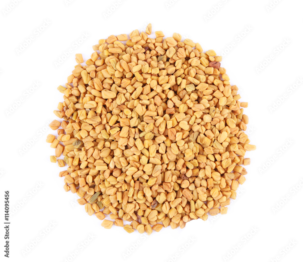 Fenugreek seeds isolated on white Fenugreek seeds isolated on white