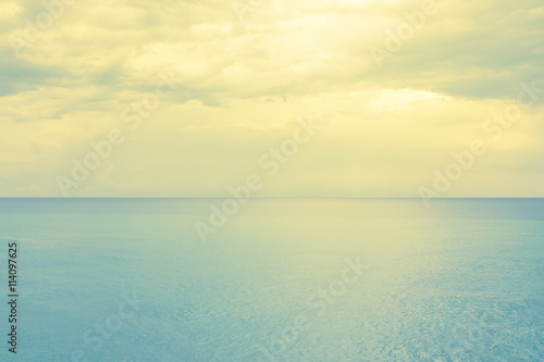 Retro style photo of a calm sea