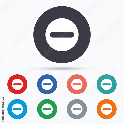 Free Download Minus sign icon. Negative symbol. - GFXLoad