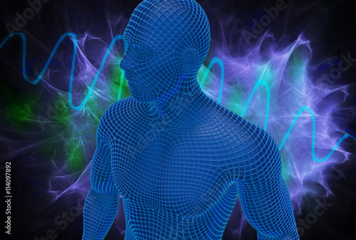 Man in Wireframe