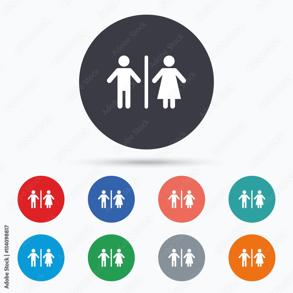 Fototapeta premium WC sign icon. Toilet symbol.