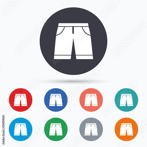 Men's Bermuda shorts sign icon. Clothing symbol.