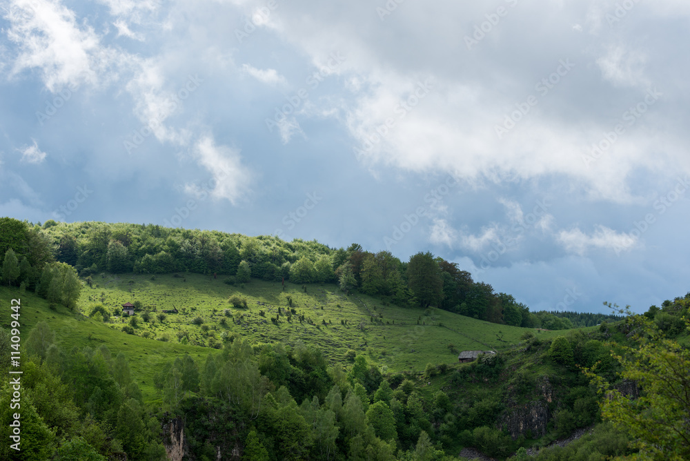 Mountain landscape in summer - Fundatura Ponorului, Romania