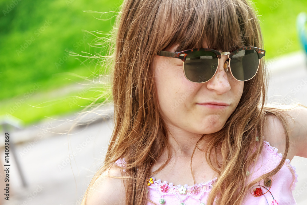 outdoor portrait of young child girl on natural background outdoor portrait of young child girl on natural background
