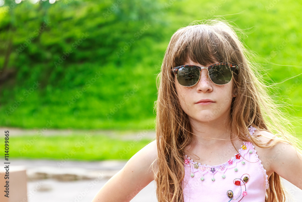 outdoor portrait of young child girl on natural background outdoor portrait of young child girl on natural background