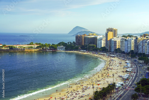 view of Copacabana beach in Rio de Janeiro. Brazil © Mariana Ianovska