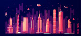 New York city skyline vector flat style