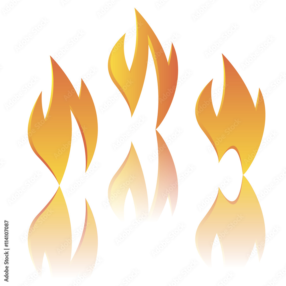 The abstract fire icon,flame background,danger sign The abstract fire icon,flame background,danger sign