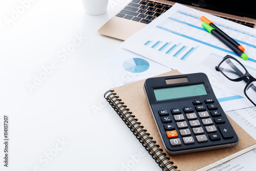 Tablou pe pânză Financial work background with space