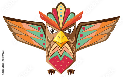 Totem pole shaped of an owl