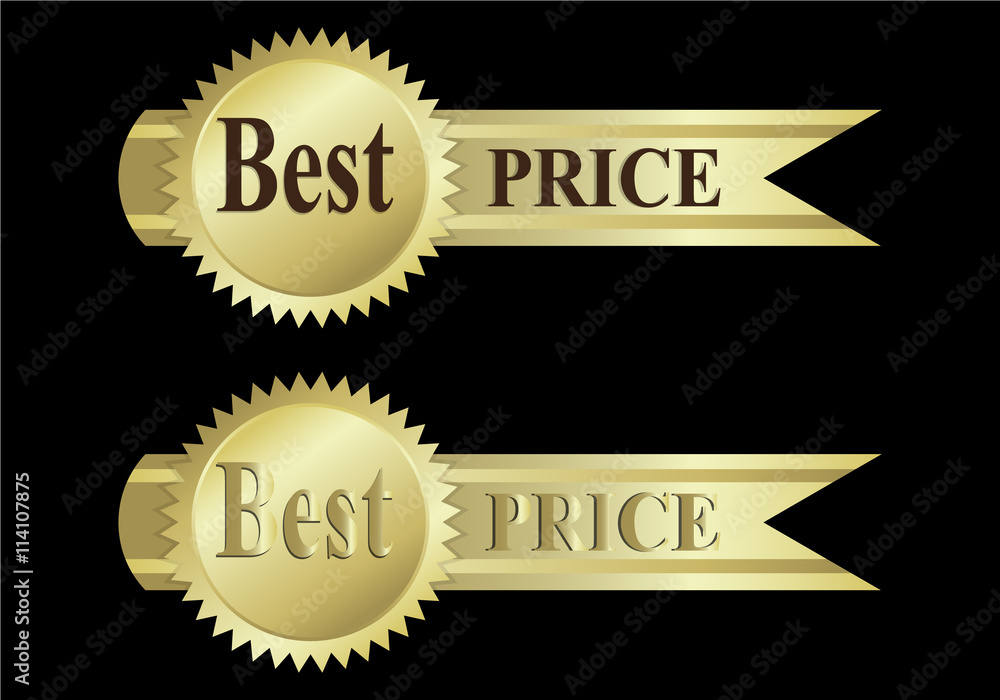 Gold label best priceicon sign Gold label best priceicon sign