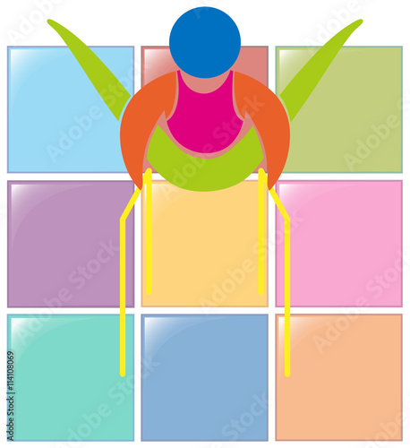Icon for gymnastics on parallel bars