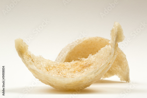 Fresh edible bird's nest on white paper