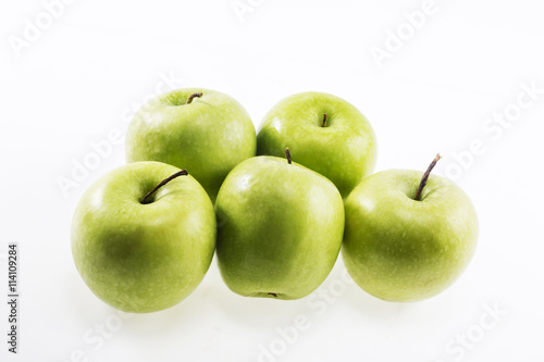 Ripe green apple fruit