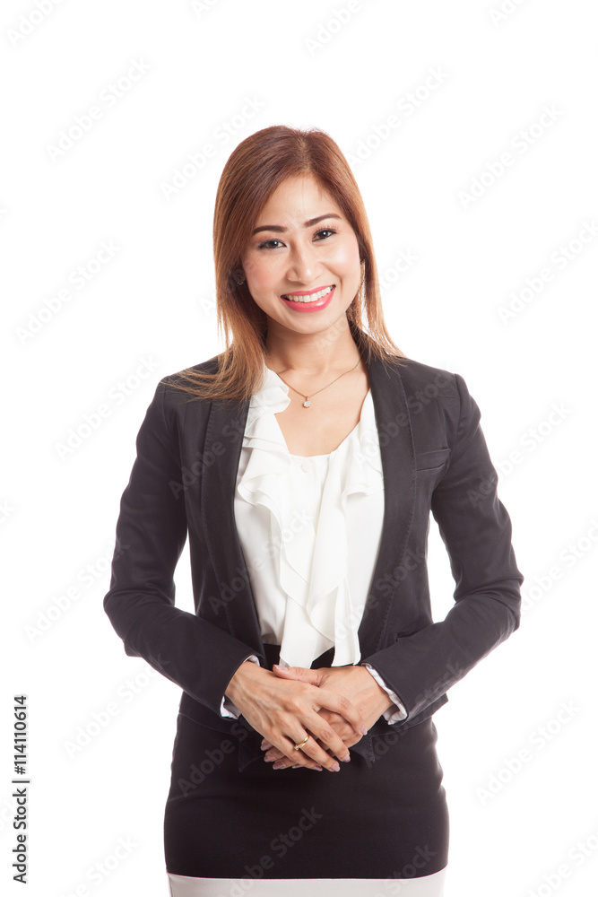 Young Asian business woman in white suit Young Asian business woman in white suit