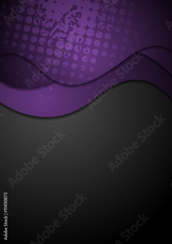 Grunge corporate purple waves abstract background