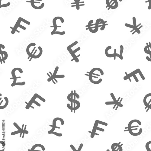 Seamless pattern - currency