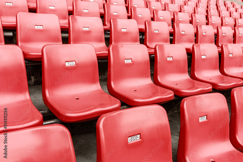 Naklejka premium Empty seats in an open stadium