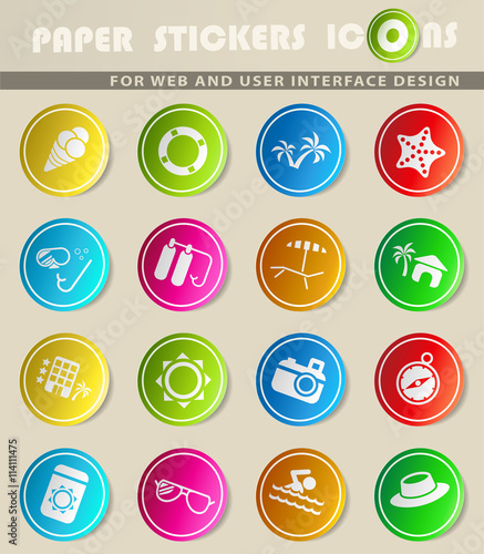 Beach simply icons