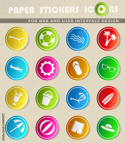 Beach simply icons