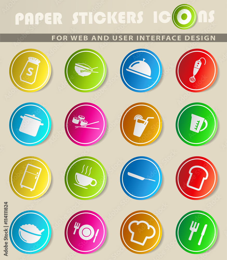Food and kitchen simply icons Food and kitchen simply icons