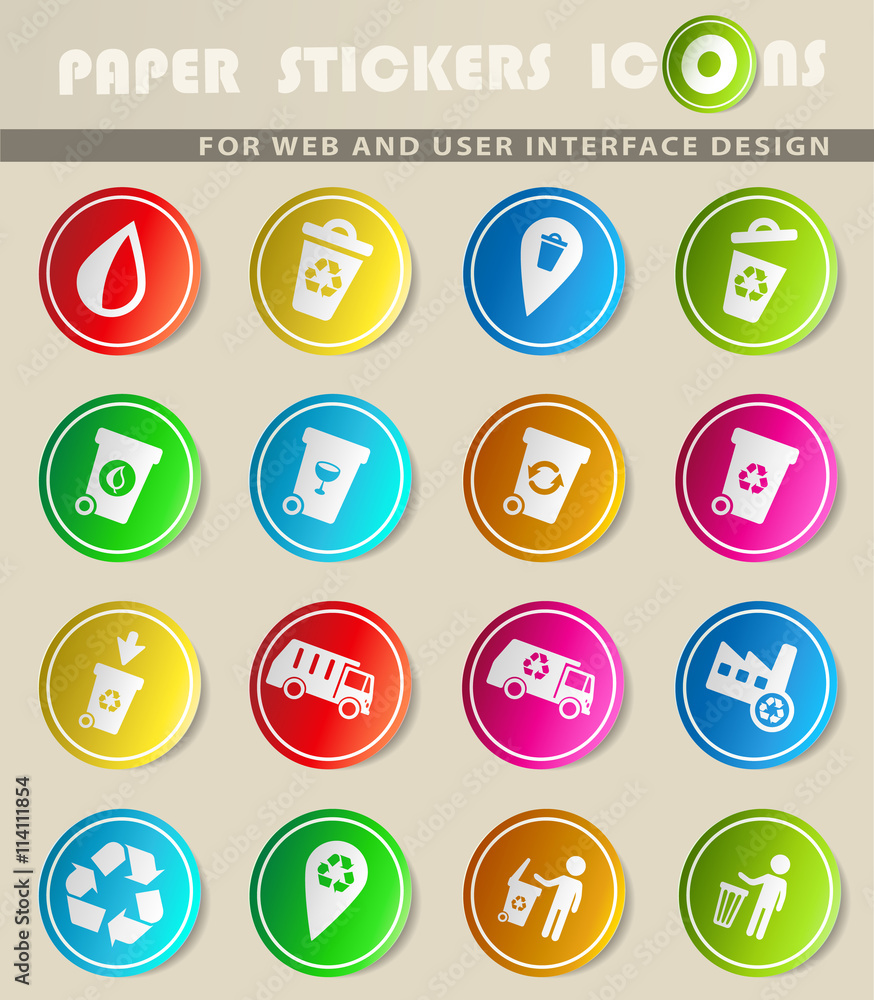 garbage icon set garbage icon set