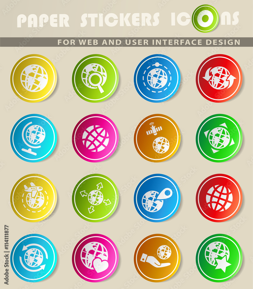 globes icon set globes icon set