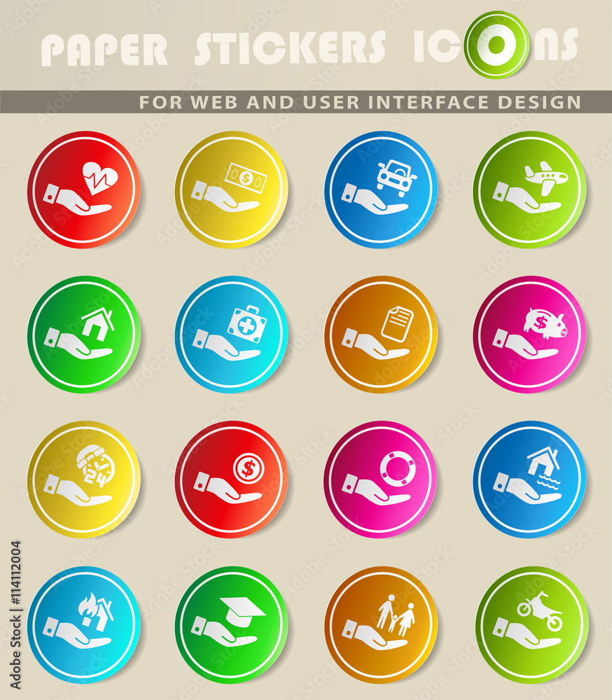 insurance hand icon set insurance hand icon set