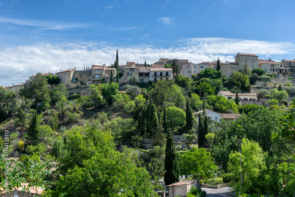 The hill top village of Grambois in the Luberon Provence