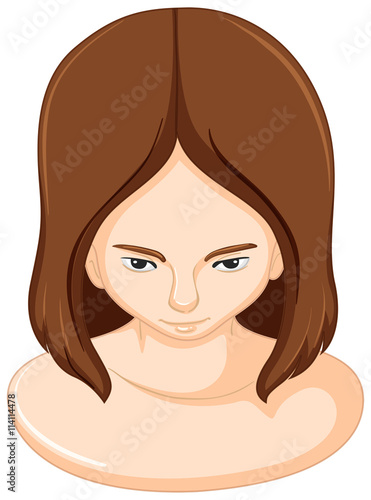 Woman with brown hair