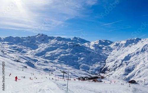 Obraz na płótnie Valley view of Val Thorens. France w salonie
