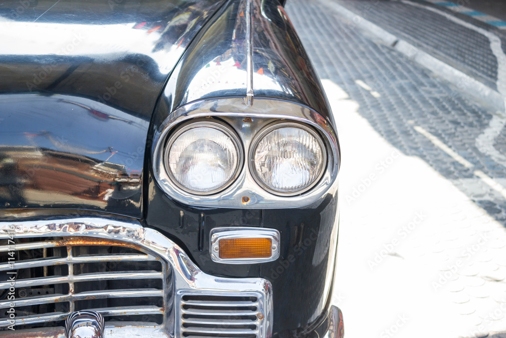 headlight lamp of vintage car