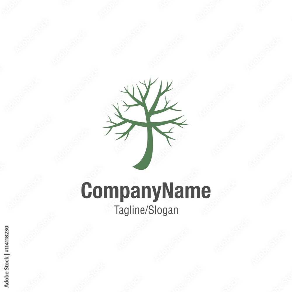 Tree logo illustration icon set Tree logo illustration icon set