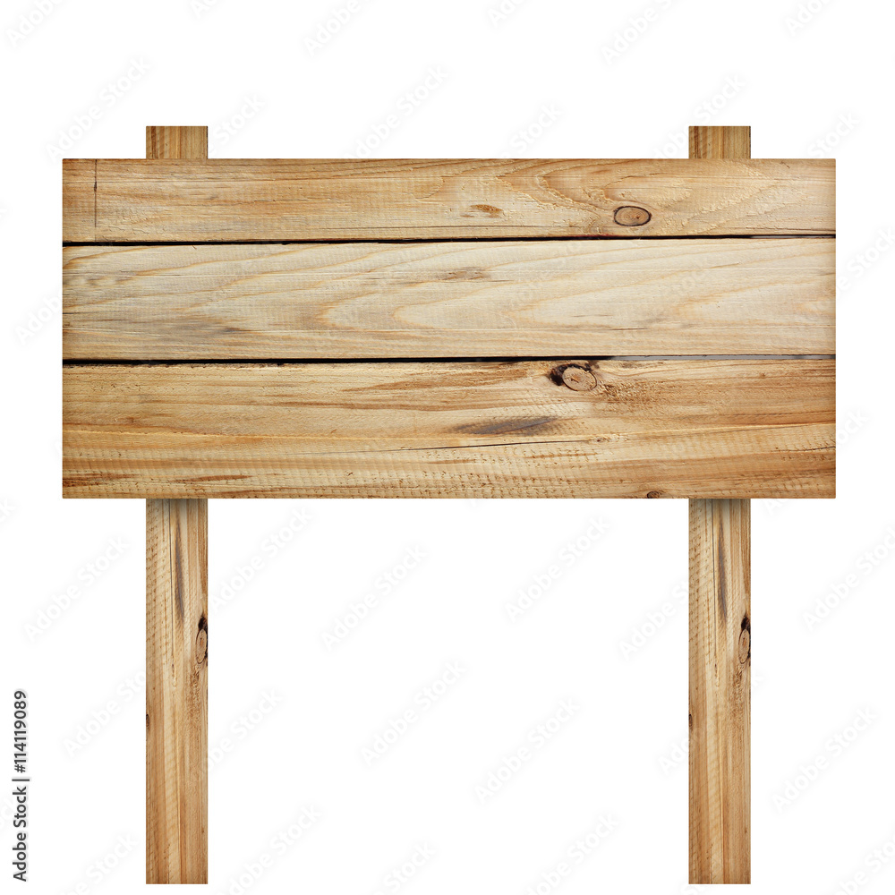 Wooden sign isolated on white background Wooden sign isolated on white background
