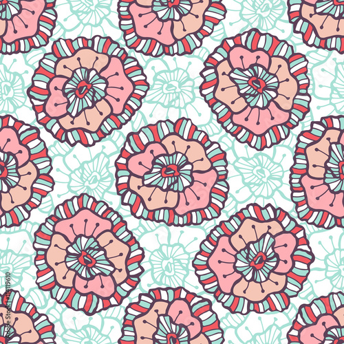 Ornamental floral pattern. Vector boho background. Illustration for wrapping paper, packaging design and textile fabric