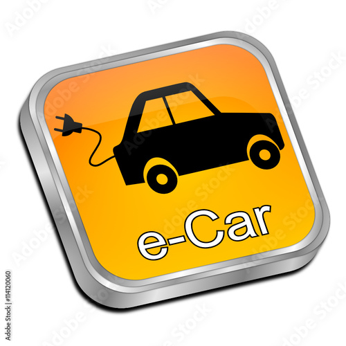 e-Car Button - 3D illustration