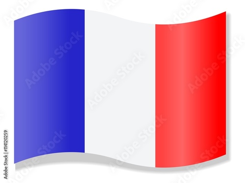 Drapeau Français avec ombre