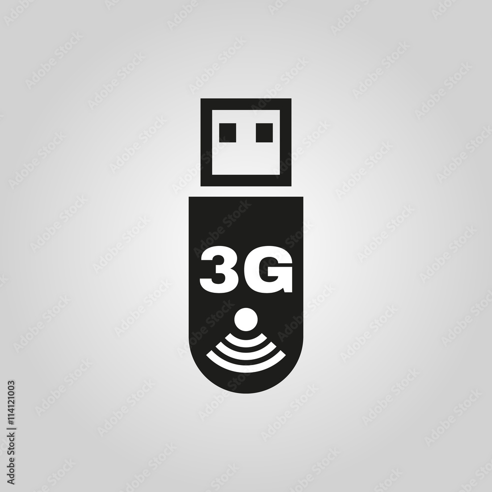 The 3g adapter icon. Transfer and connection, data symbol. UI. Web. Logo. Sign. Flat design. App. Stock The 3g adapter icon. Transfer and connection, data symbol. UI. Web. Logo. Sign. Flat design. App. Stock