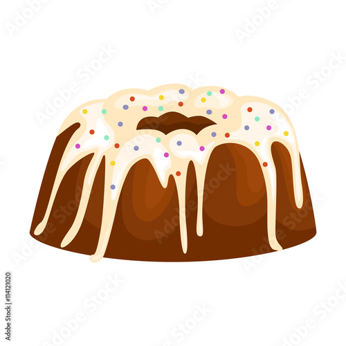 Sweets cakes with different stuffing, chocolate dessert vector illustration set