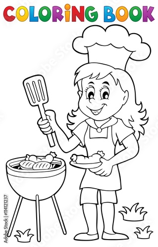 Coloring book barbeque theme 2