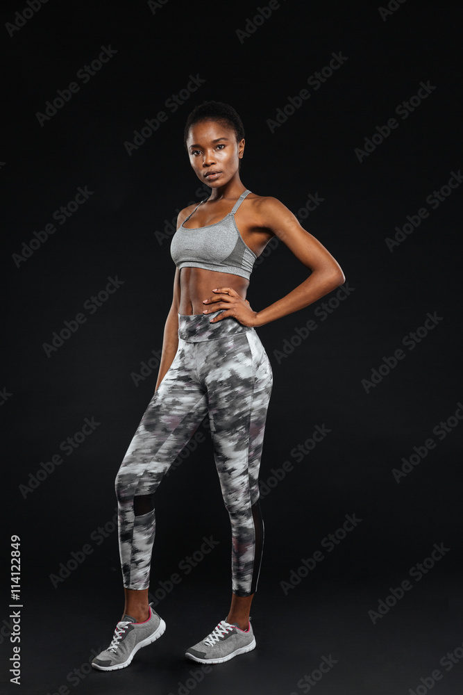 Full length portrait of a sporty afro american woman Full length portrait of a sporty afro american woman
