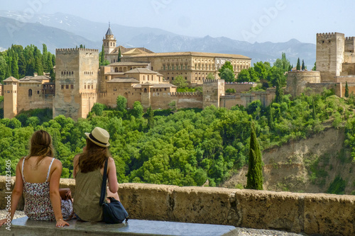 Panoramic of La Alhambra and Granada, Andalusia, Spain photo